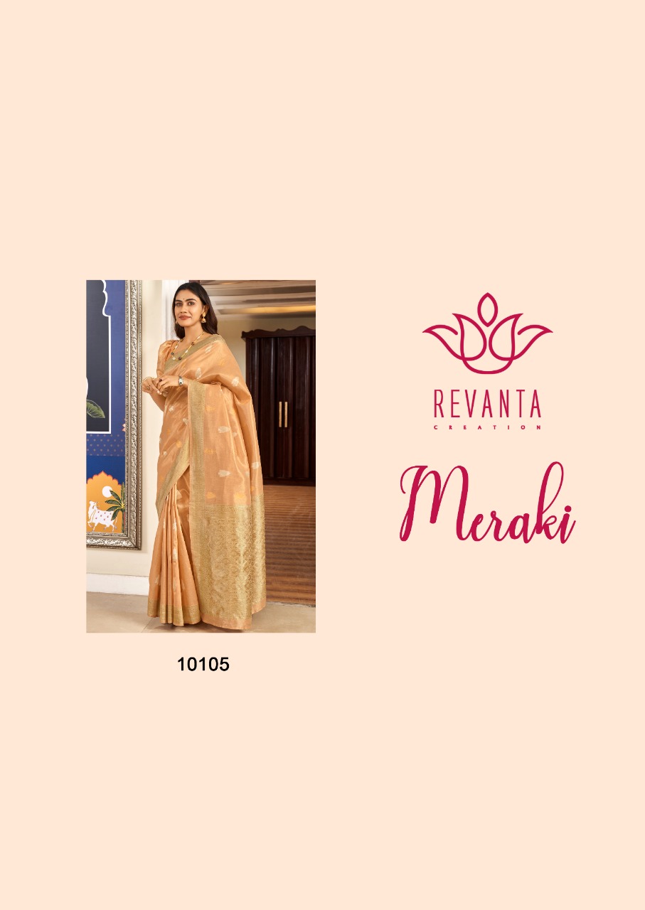 lt revanta creation meraki silk regal look saree catalog