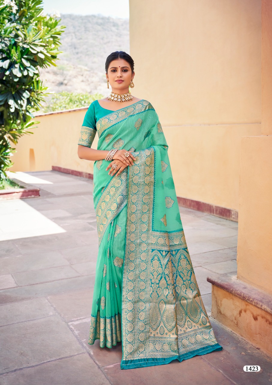 lt revanta creation noor Weaving Silk innovative look saree catalog