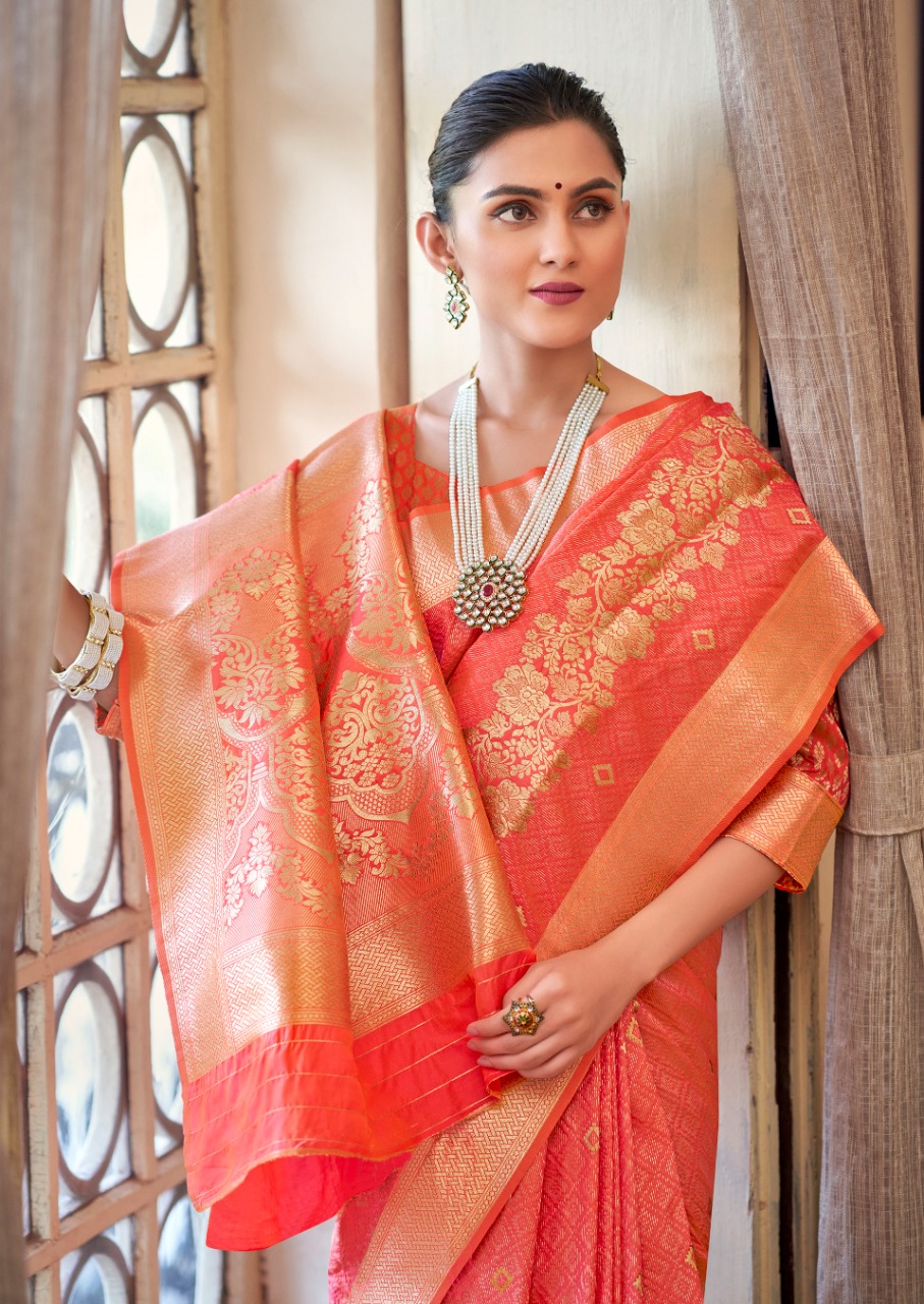 lt revanta rashmika pure silk gorgeous look saree catalog