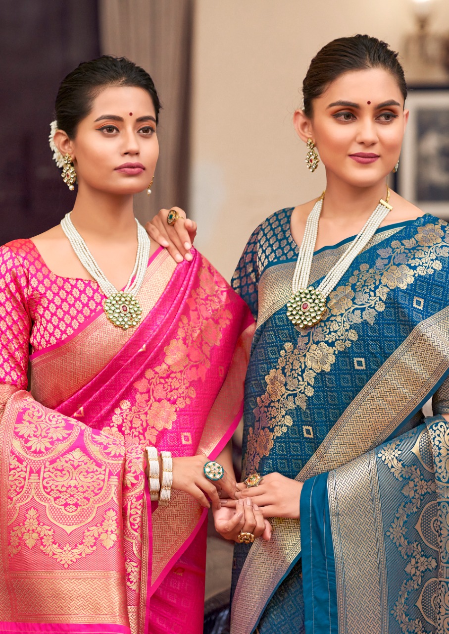 lt revanta rashmika pure silk gorgeous look saree catalog