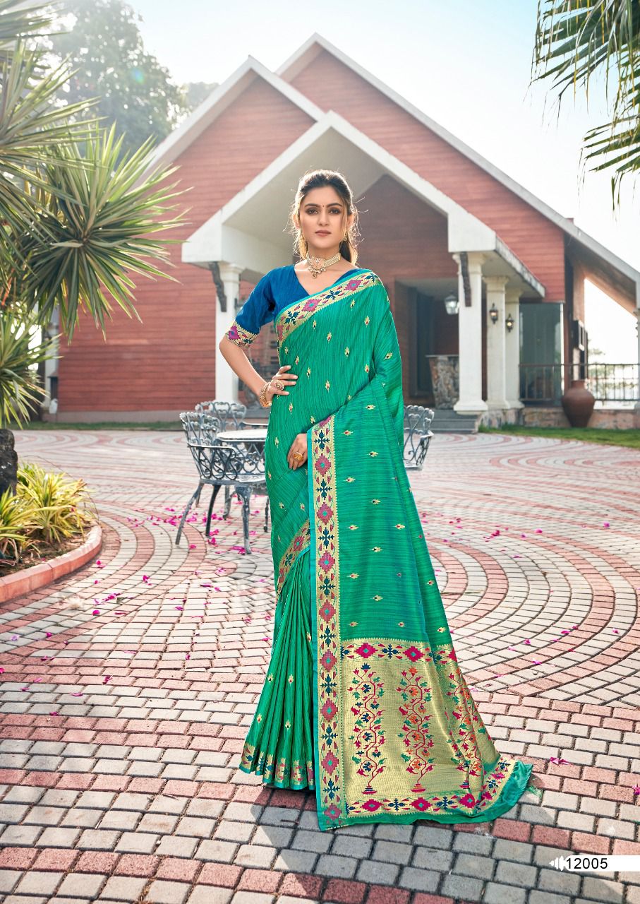 lt revanta trihsa cotton silk regal look saree catalog