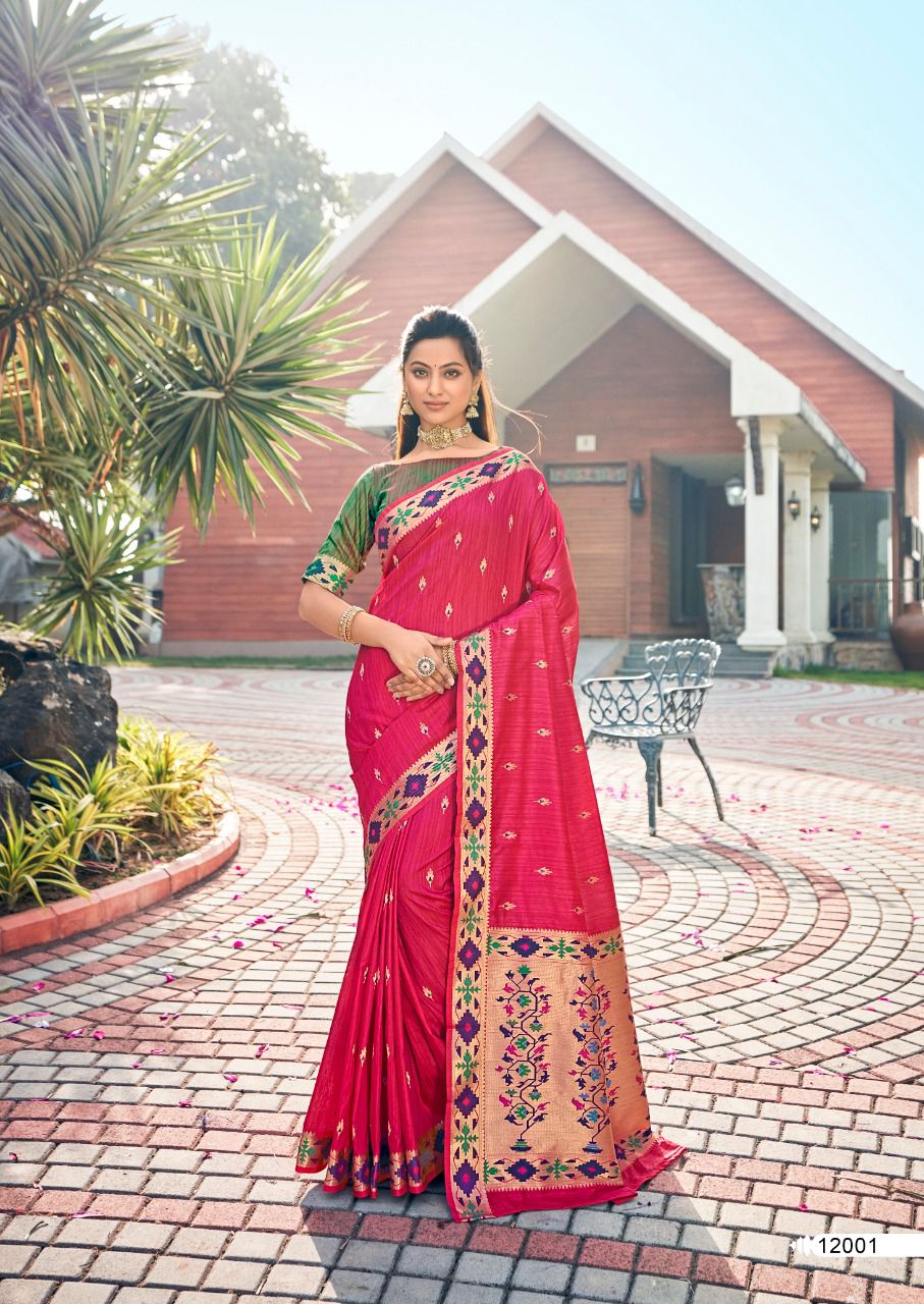 lt revanta trihsa cotton silk regal look saree catalog