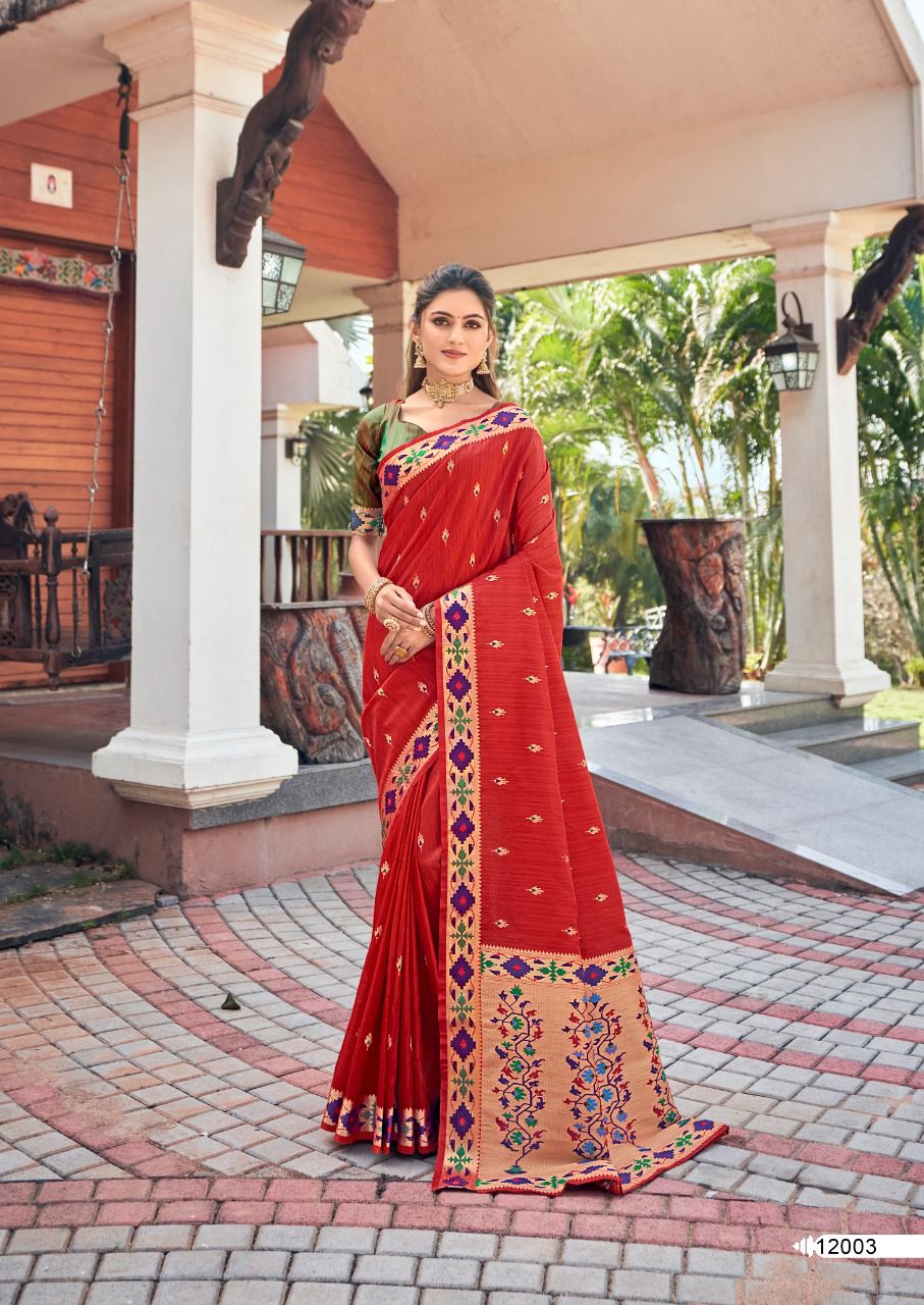 lt revanta trihsa cotton silk regal look saree catalog