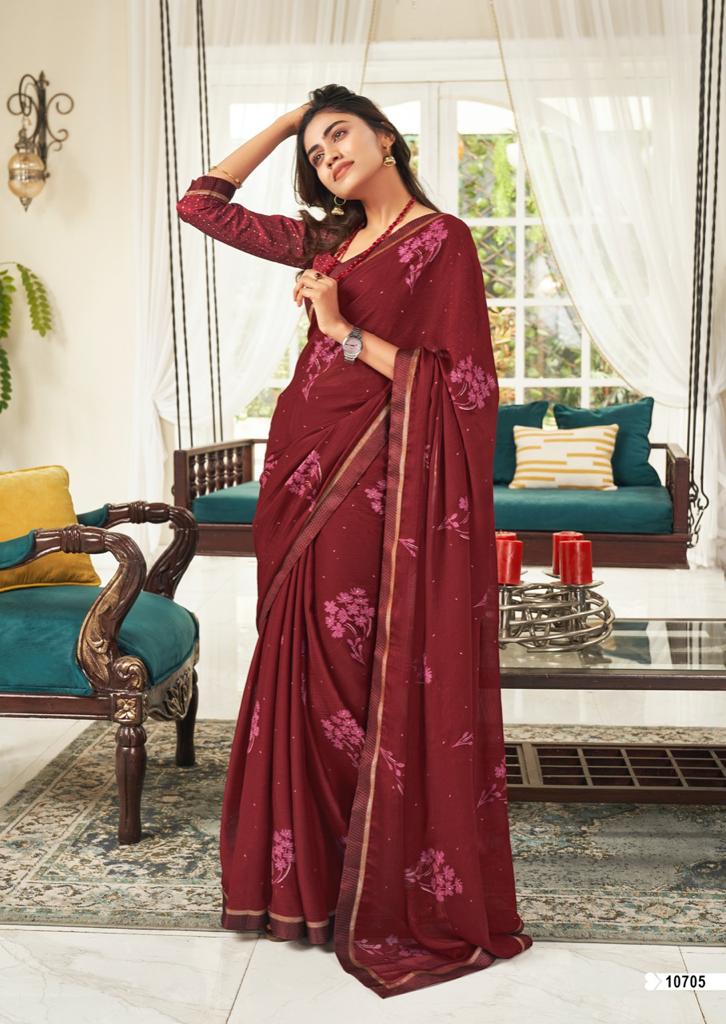 lt saree grace moss chiffon graceful print saree catalog