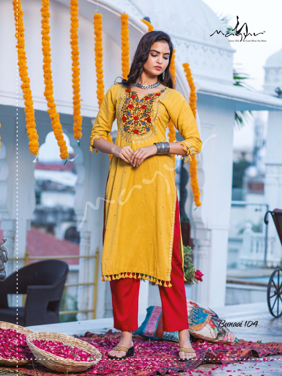 mayur bunaai rayon attractive kurti catalog