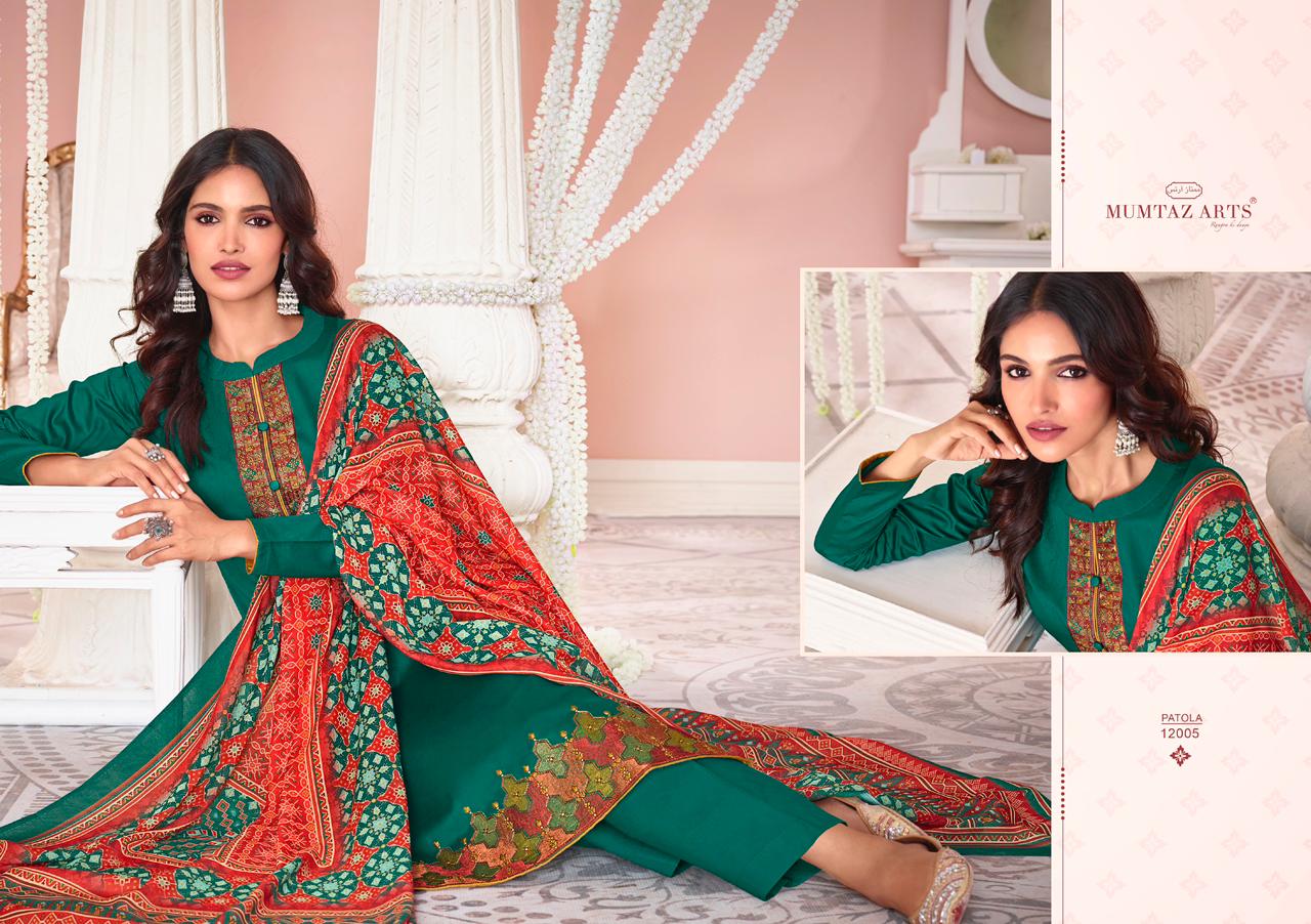 mumtaz art patola Jam satin exclusive print salwar suit catalog