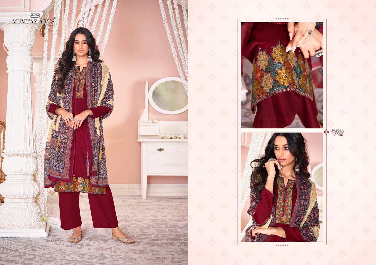 mumtaz art patola Jam satin exclusive print salwar suit catalog