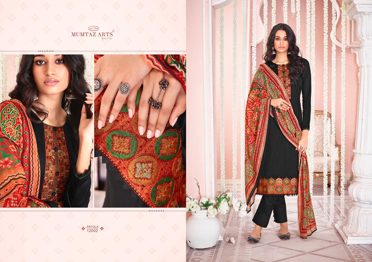 mumtaz art patola Jam satin exclusive print salwar suit catalog