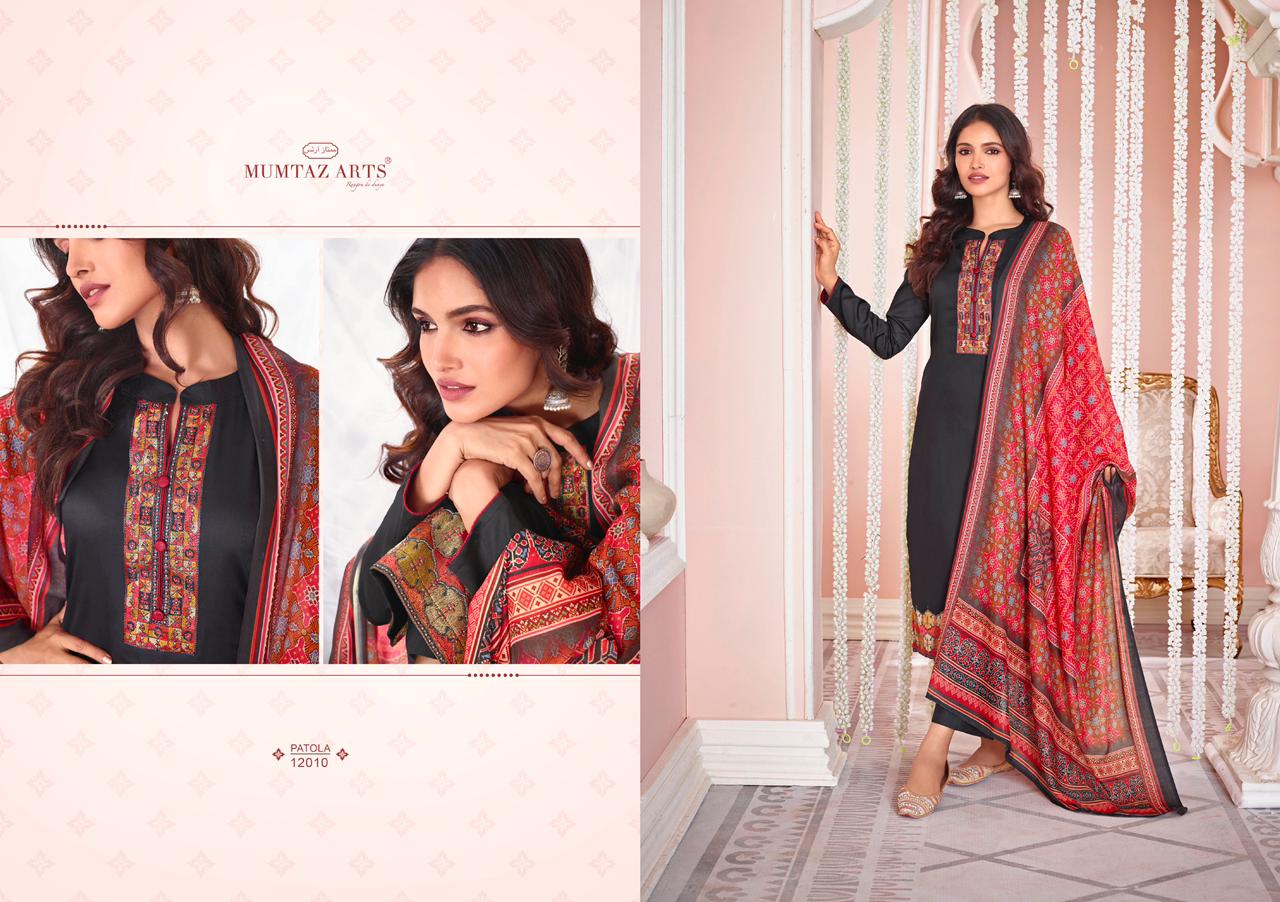 mumtaz art patola Jam satin exclusive print salwar suit catalog