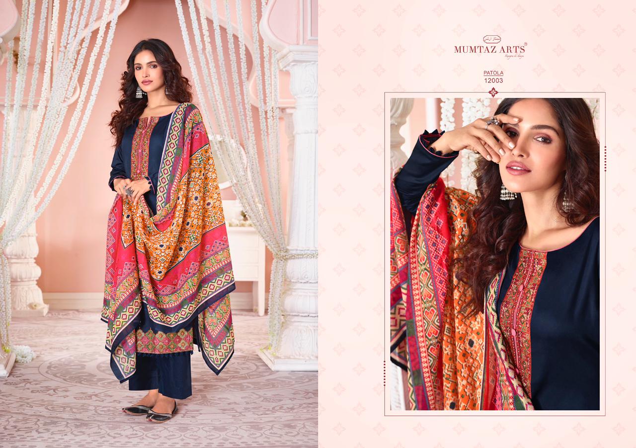 mumtaz art patola Jam satin exclusive print salwar suit catalog