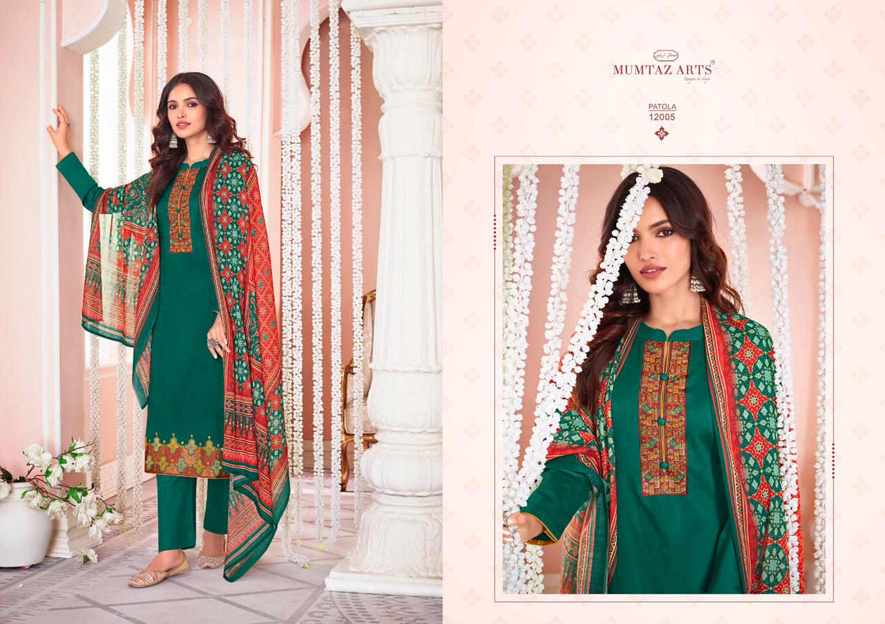 mumtaz art patola Jam satin exclusive print salwar suit catalog