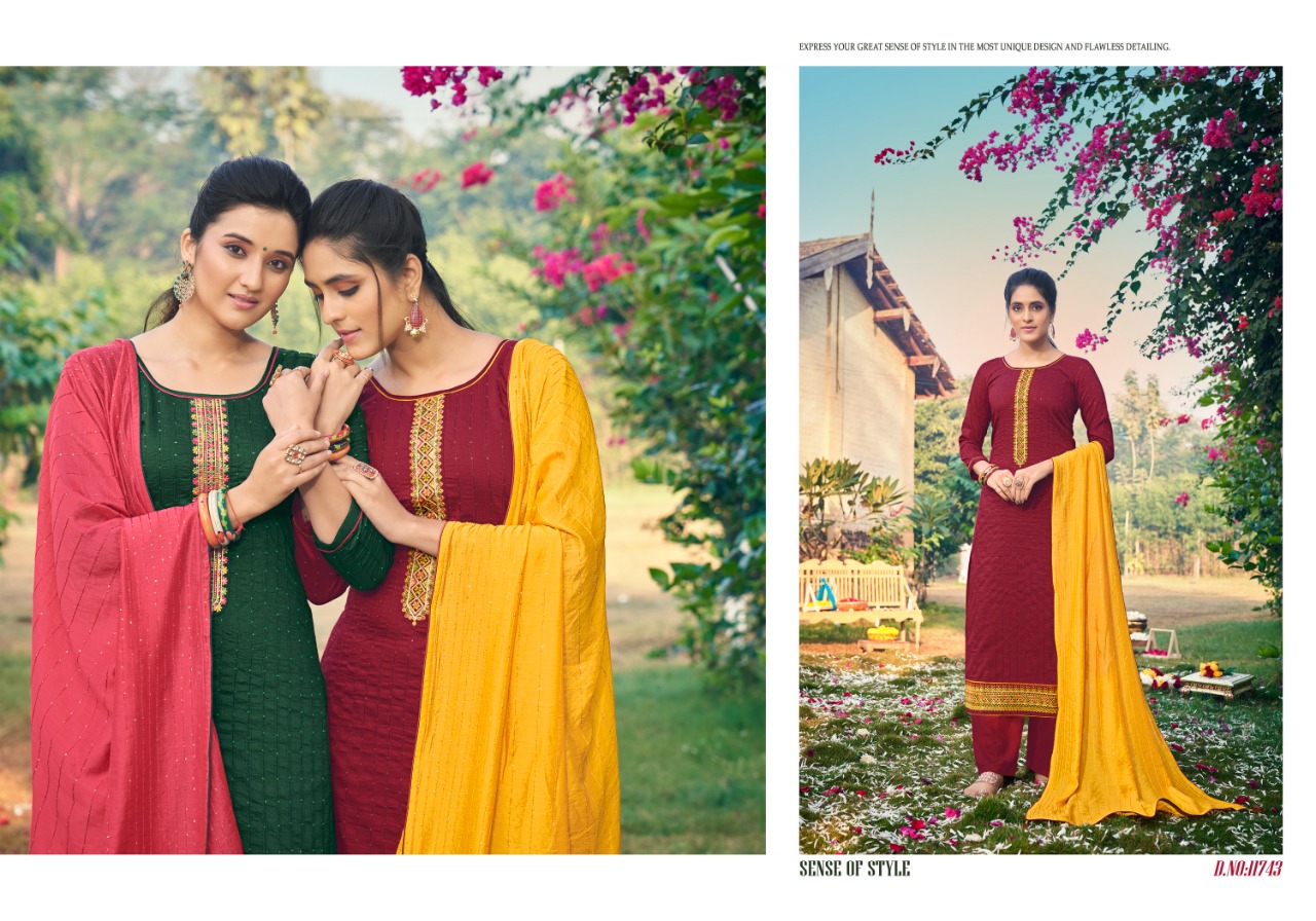 panch ratna aagaman vol 3 silk decent look salwar suit catalog