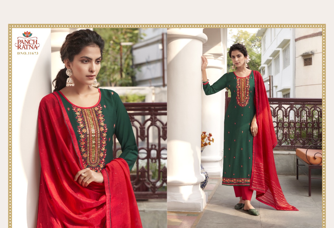 panch ratna angel  parampara silk elegant style salwar suit catalog