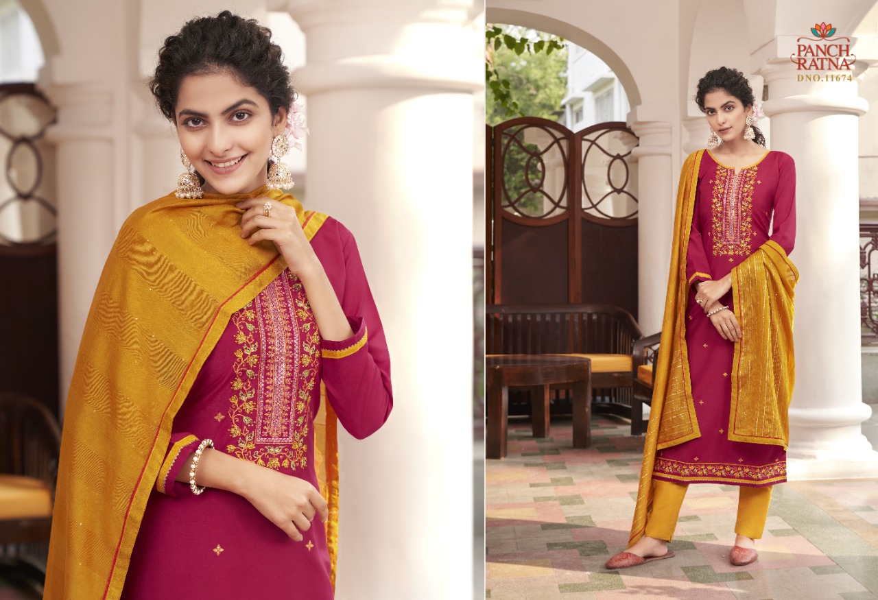 panch ratna angel  parampara silk elegant style salwar suit catalog