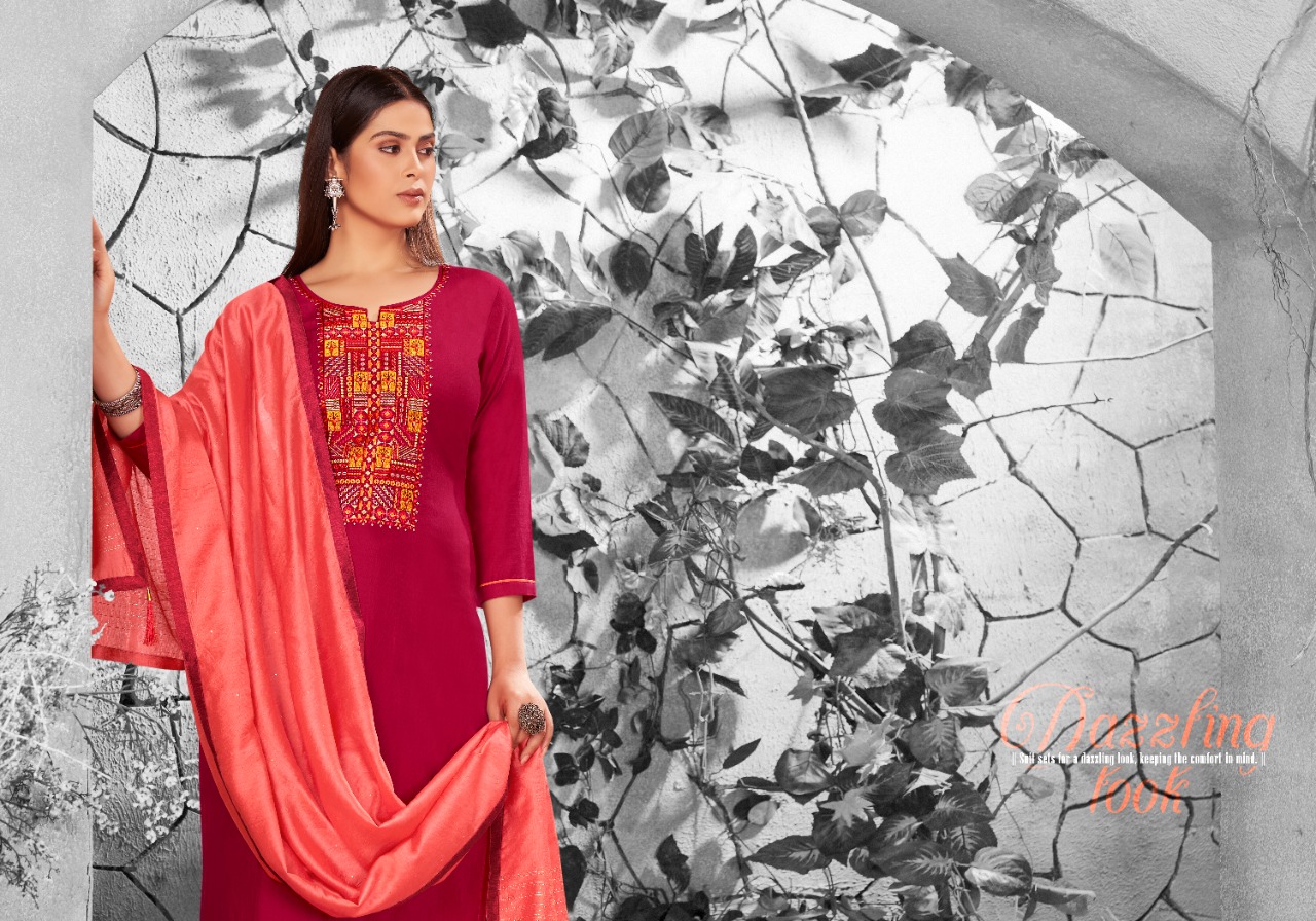 panch ratna ritika 4 parampara silk catchy look salwar suit catalog