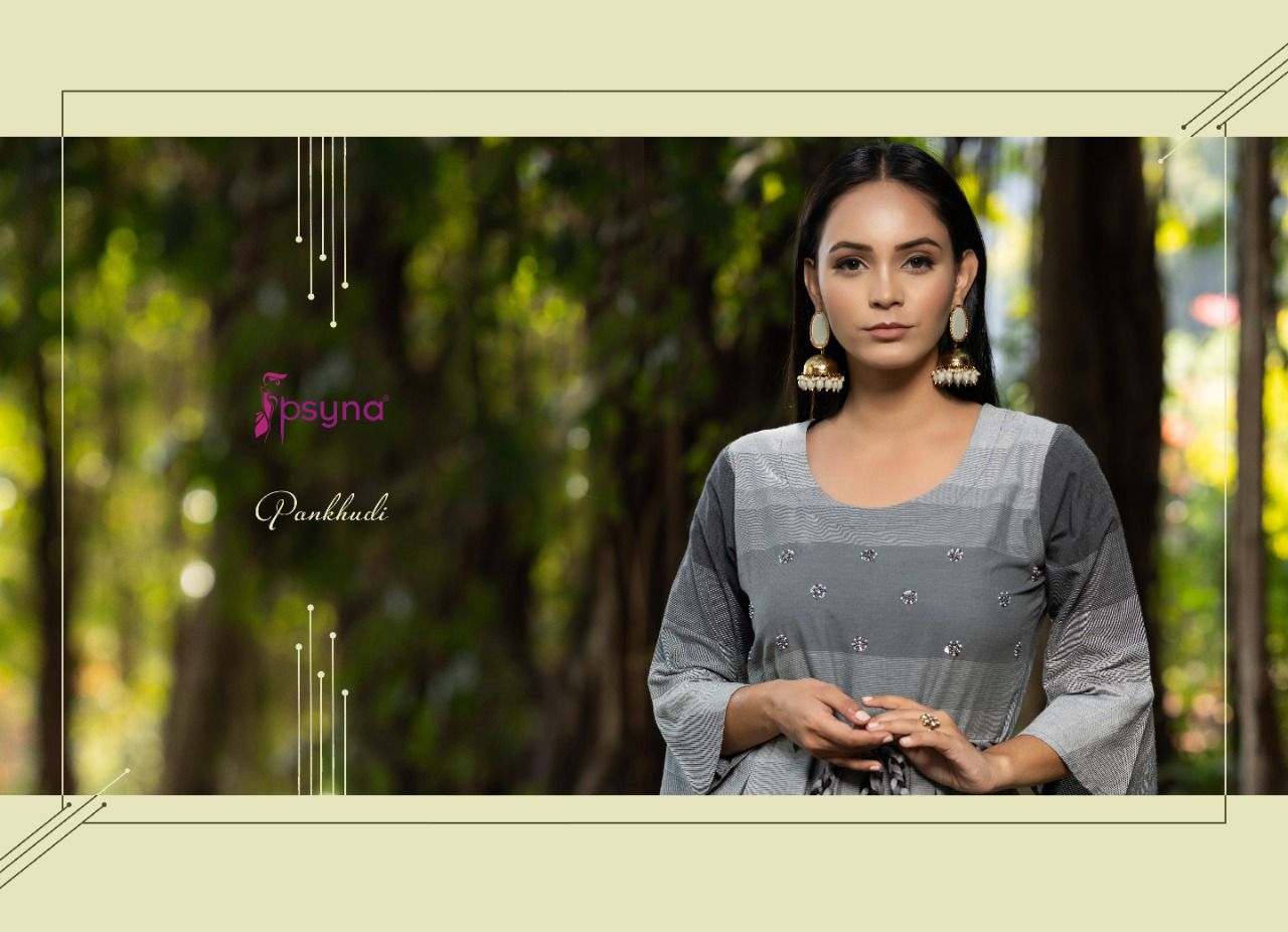 psyna pankhudi vol 4 cotton regal look kurti with balt catalog