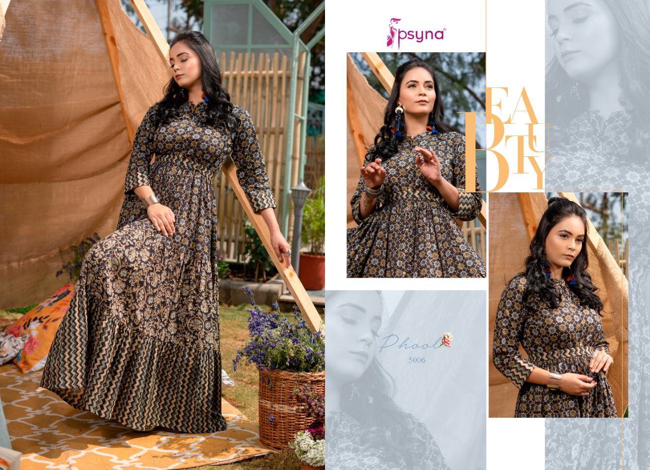 psyna Phool Vol 5 cotton cambric Beautiful look anarkali kurta catalog