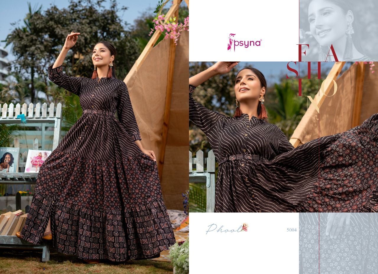 psyna Phool Vol 5 cotton cambric Beautiful look anarkali kurta catalog