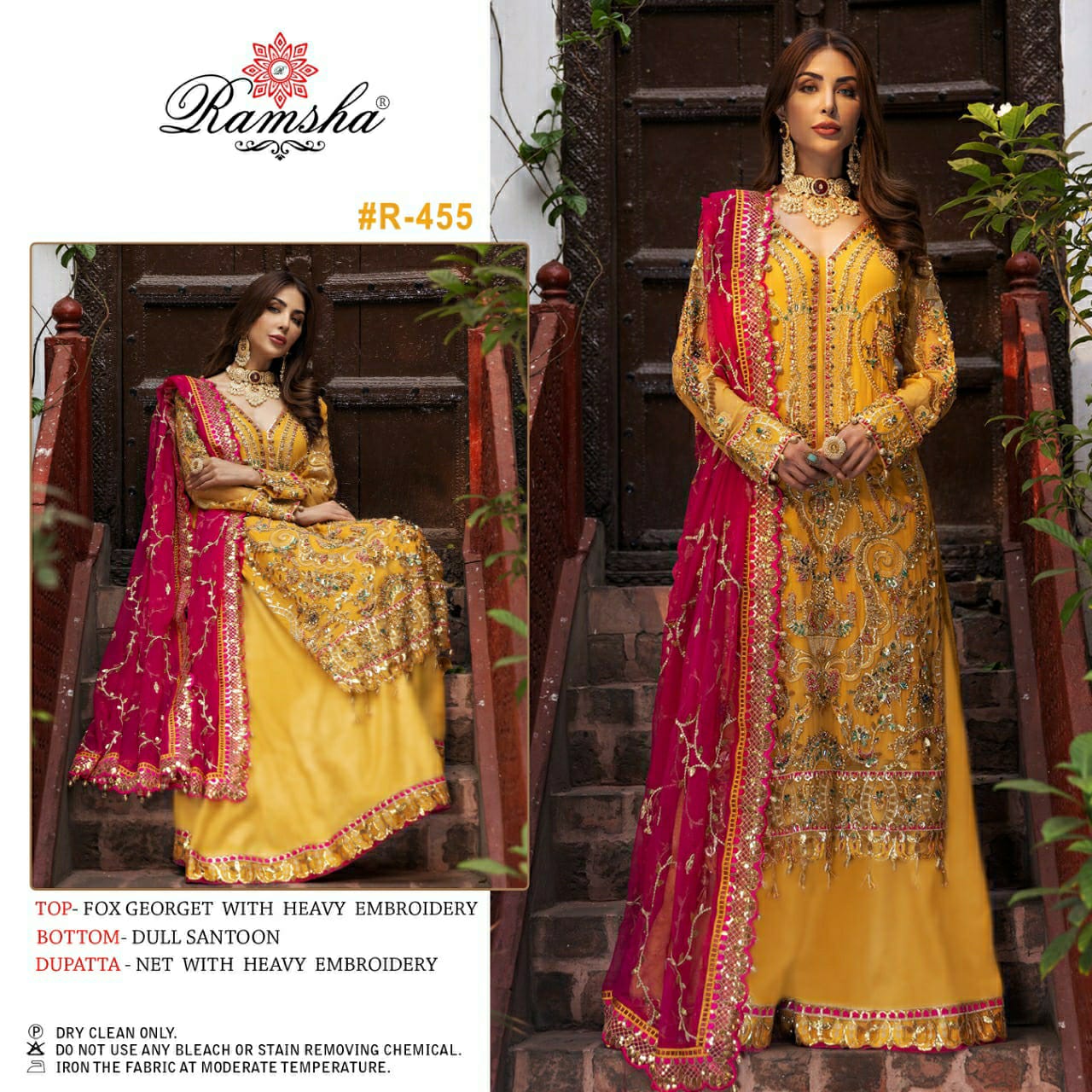 ramsha R 455 georgette astonishing look salwar suit single