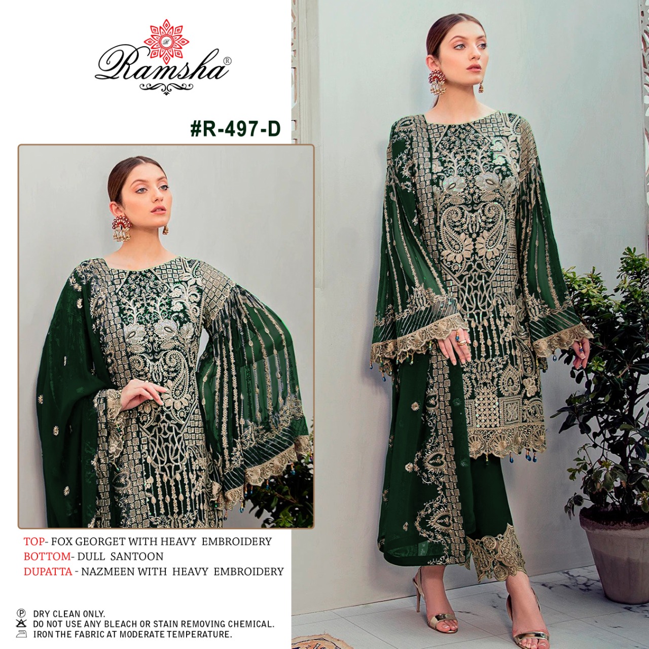 Ramsha RAMSHA R-497 D Salwar Kameez Georgette Singles