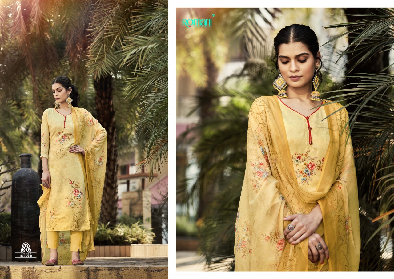 romani cherish chiffon innovative look salwar suit catalog