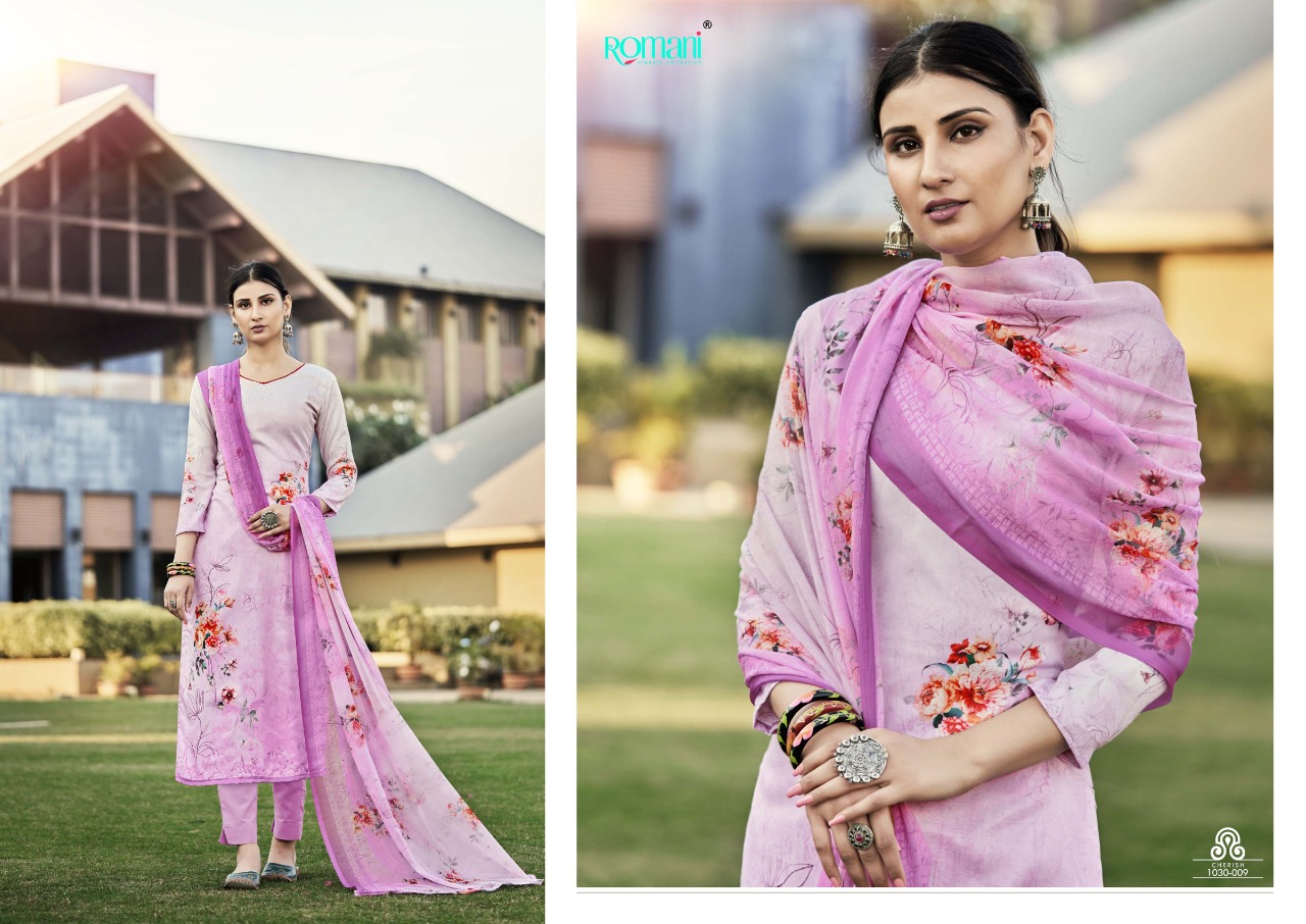 romani cherish chiffon innovative look salwar suit catalog