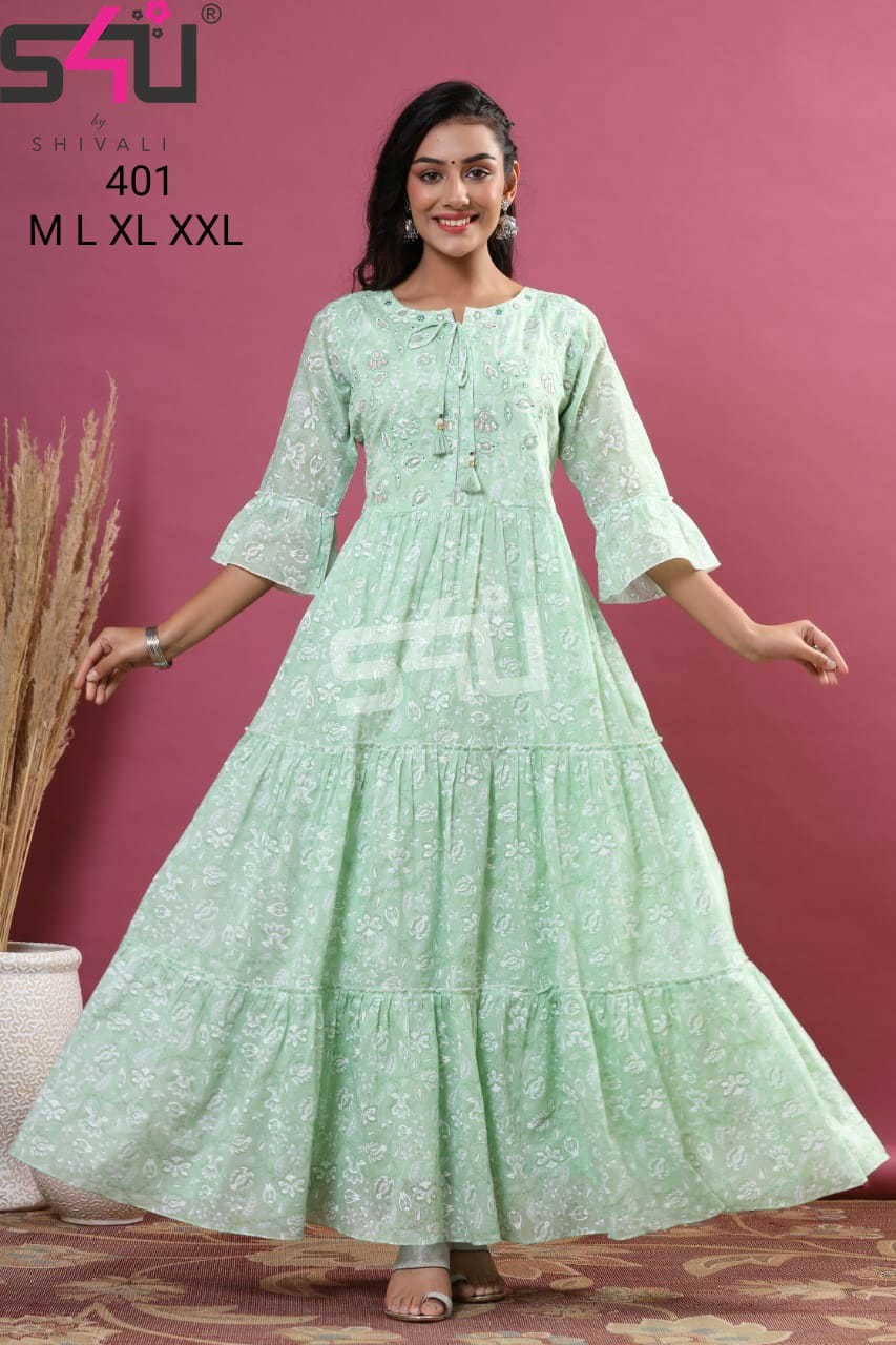 s4u s4u 401 fancy garceful look kurti size set