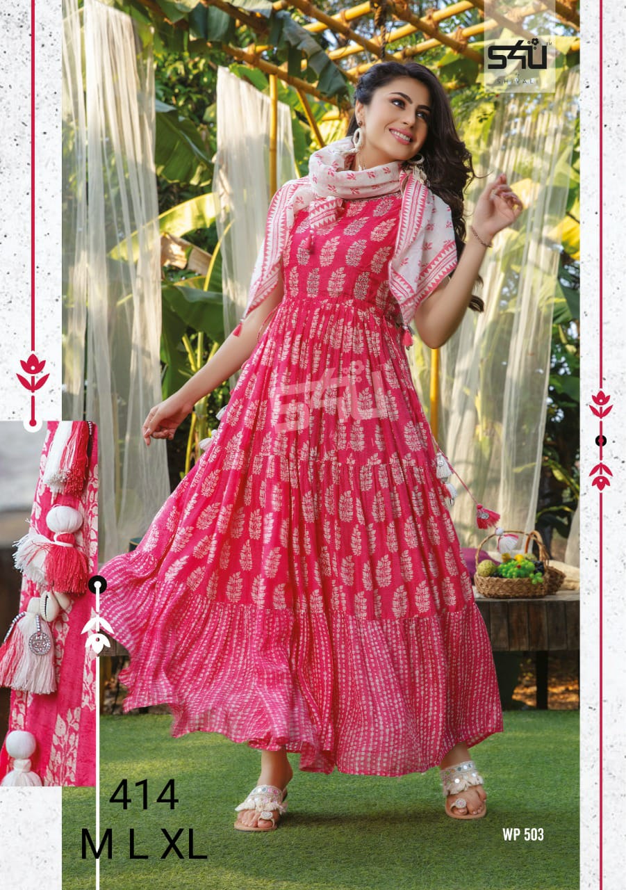 s4u s4u 414 fancy garceful look kurti size set