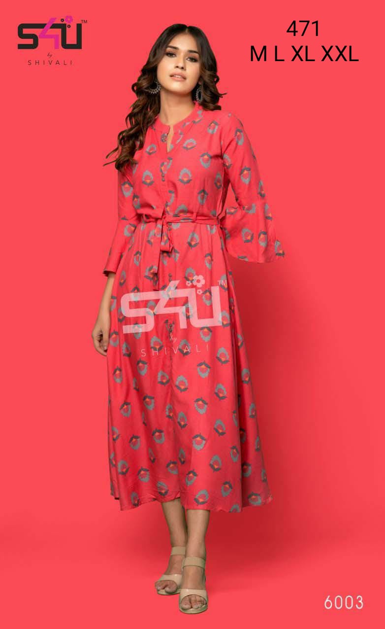 s4u s4u 471 fancy Catchy look frock style kurti size set