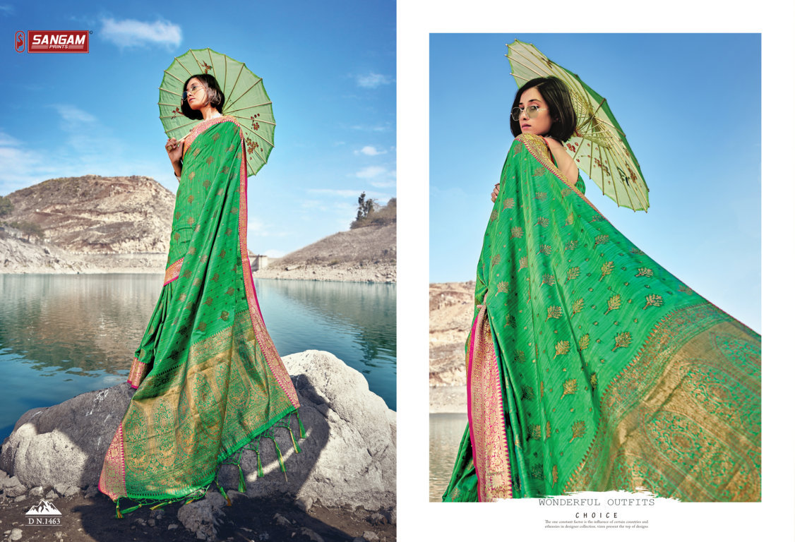 sangam print kahira silk new Banarasi silk graceful look saree catalog