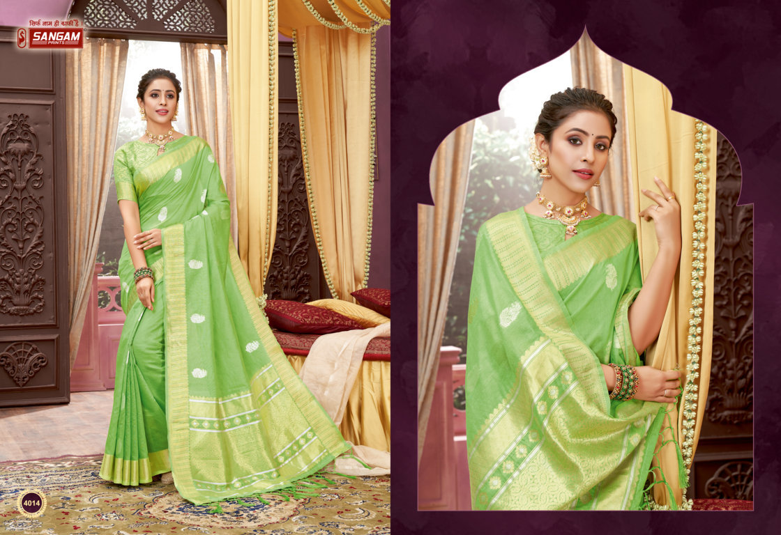 sangam print lado cotton attractive look saree catalog