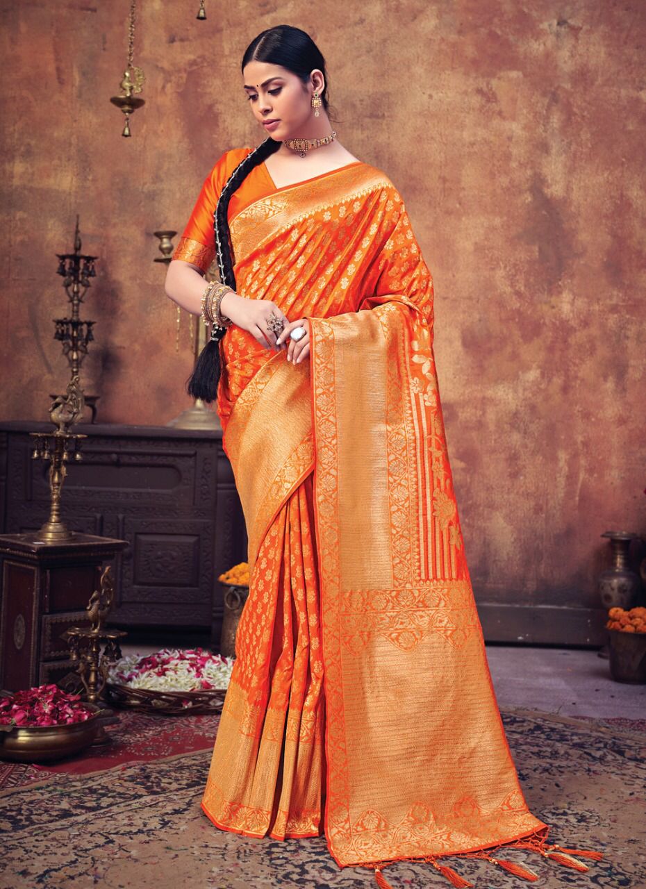 sangam print maharani silk Banarasi silk graceful look saree catalog