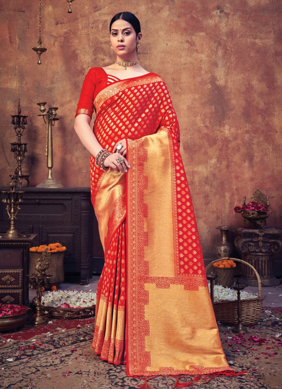 sangam print maharani silk Banarasi silk graceful look saree catalog