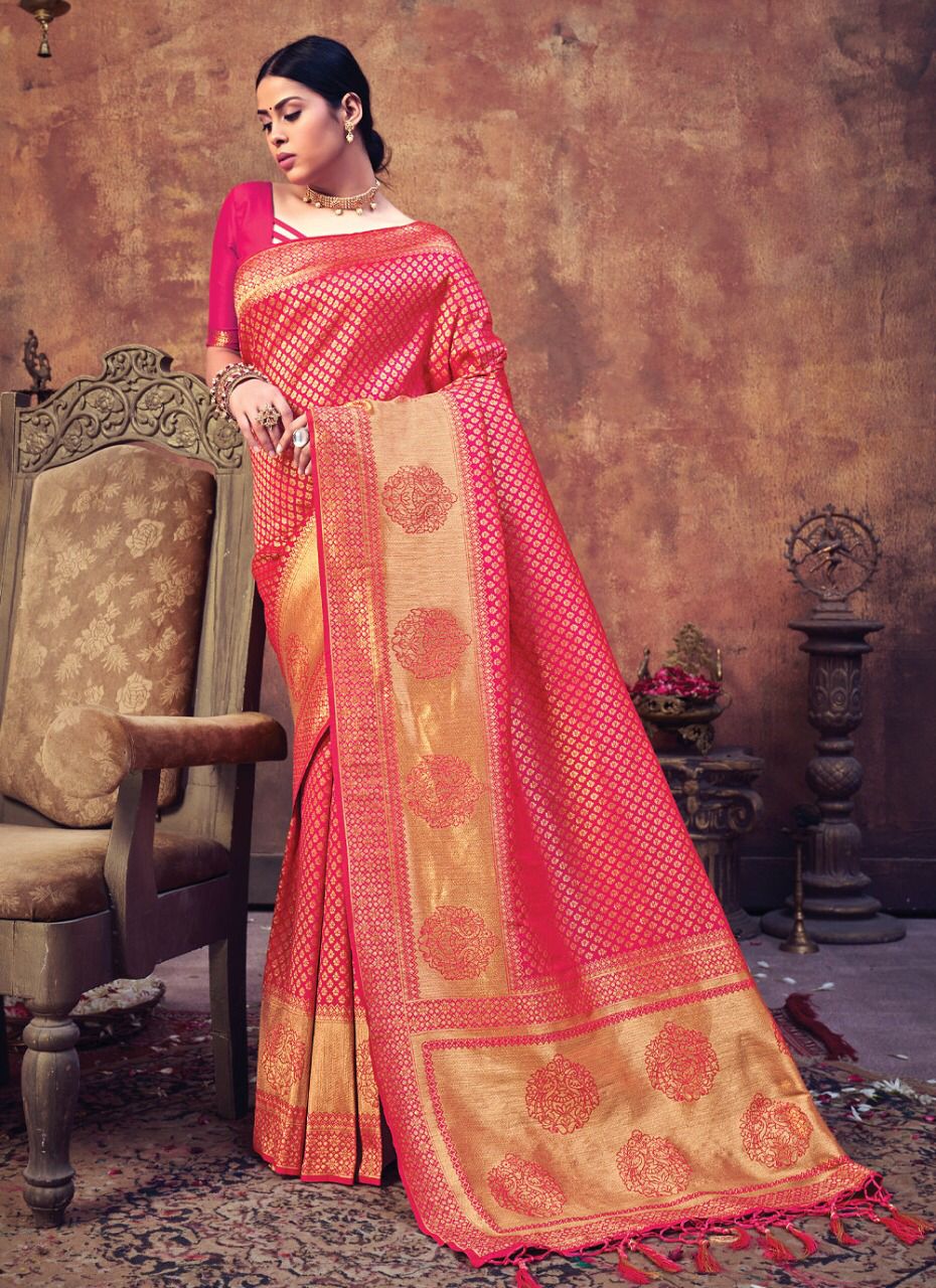 sangam print maharani silk Banarasi silk graceful look saree catalog