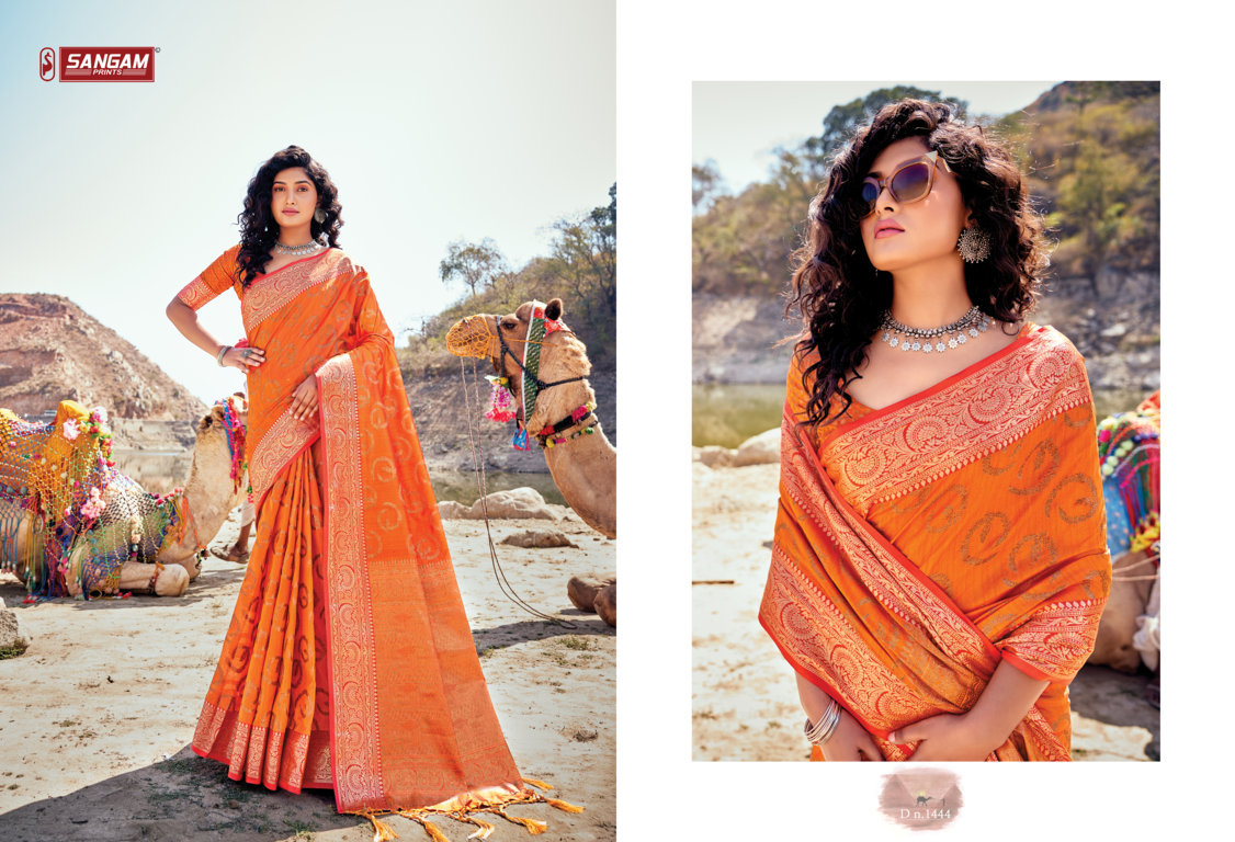 sangam print nirali silk new Banarasi silk graceful look saree catalog