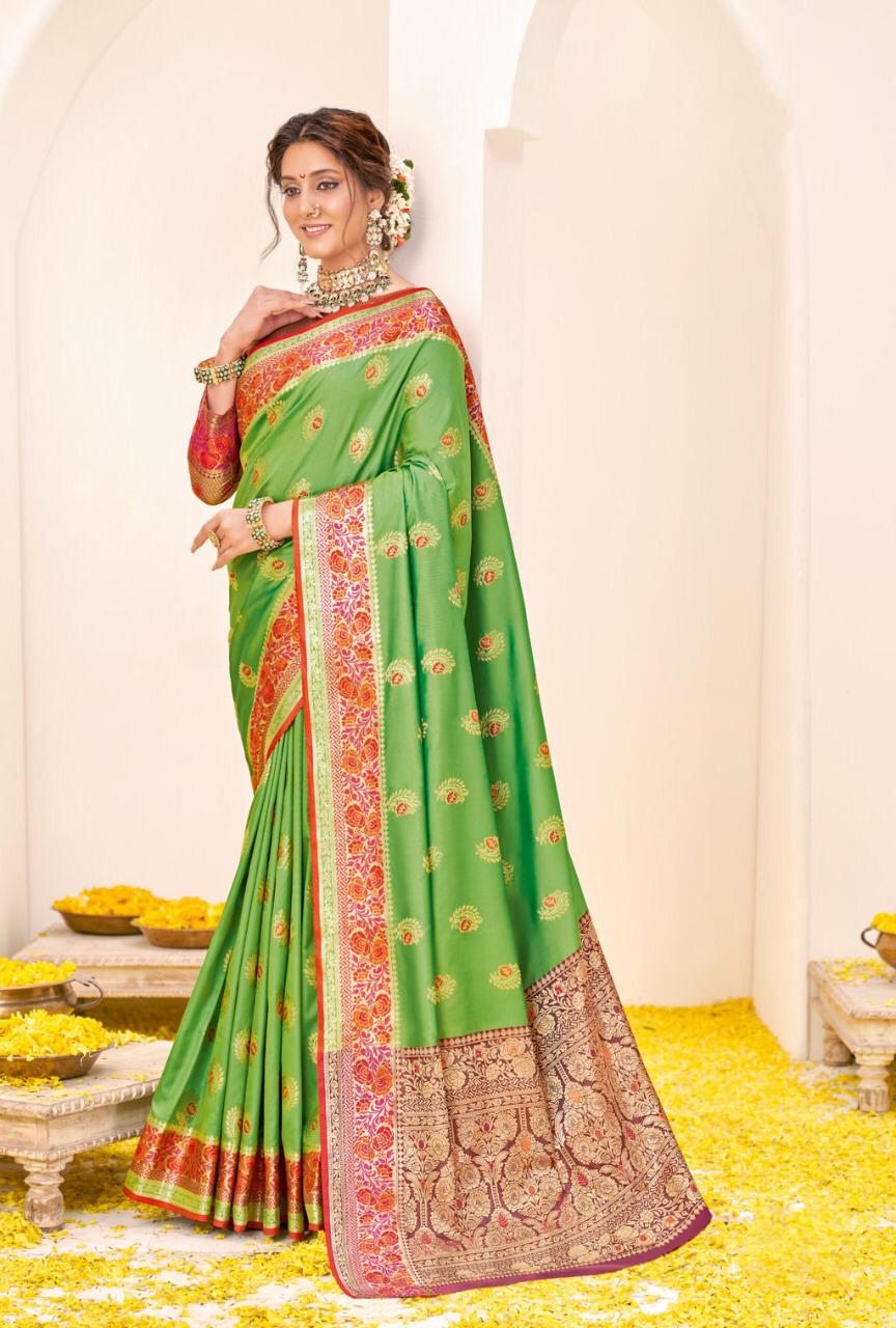 sangam print rajbala silk elegant look saree catalog