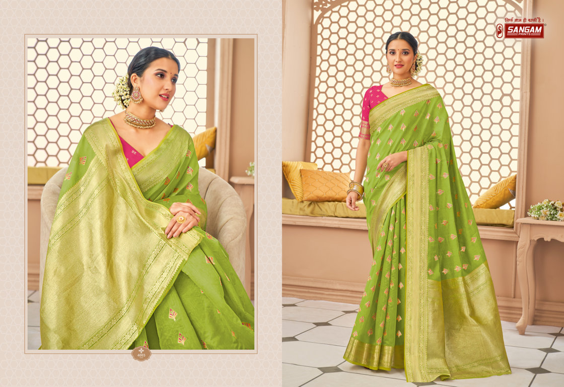 sangam print sagarika cotton attractive look saree catalog