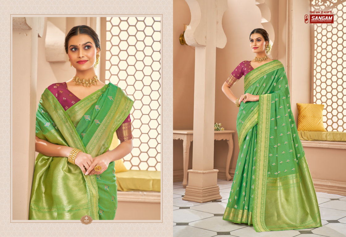 sangam print sagarika cotton attractive look saree catalog