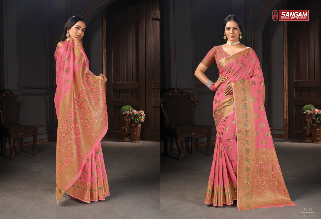 sangam print sahikala cotton attractive saree catalog