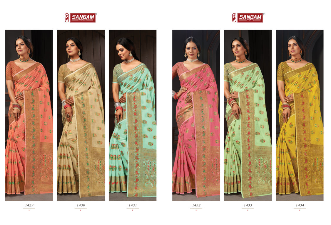 sangam print sahikala cotton attractive saree catalog