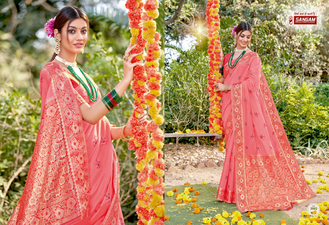 sangam print subh milan cotton astonishing saree catalog