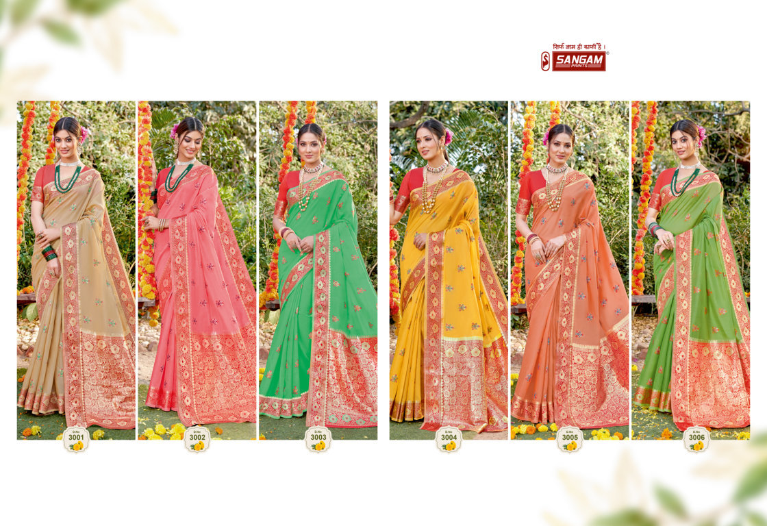 sangam print subh milan cotton astonishing saree catalog