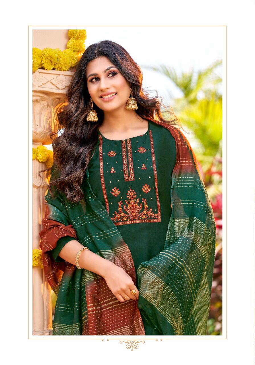 selesta shehnaaz chinon elegant top dupatta catalog