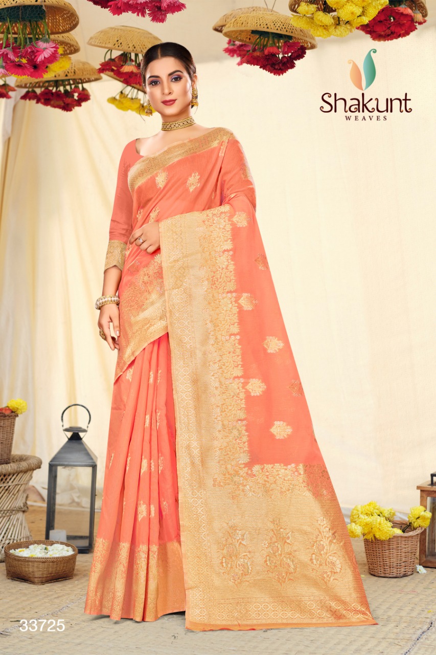 shakunt weaves SKS Linen 3029 linen gorgeous look saree catalog