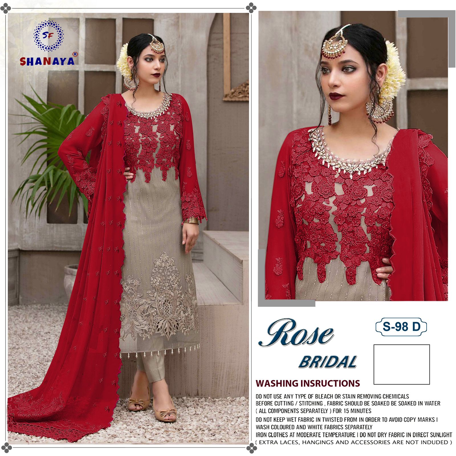 shanaya rose bridel s 98 edition gerogette catchy look salwar suit catalog