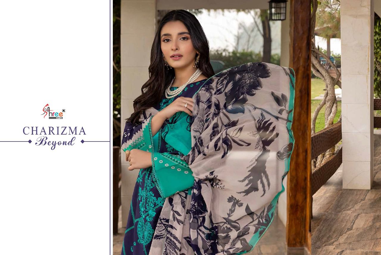 shree fab Charizma Beyond cotton catchy look salwar suit with chiffon dupatta catalog