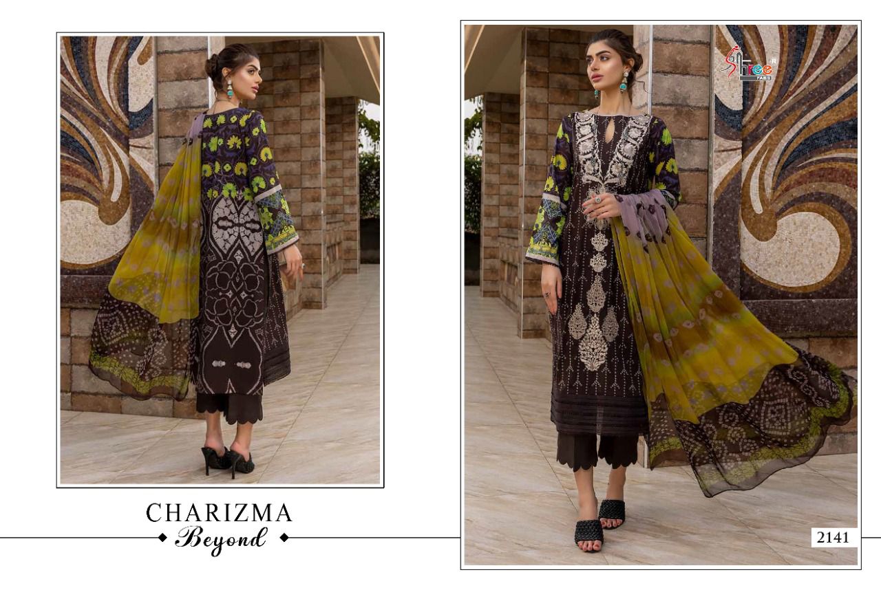 shree fab Charizma Beyond cotton catchy look salwar suit with chiffon dupatta catalog