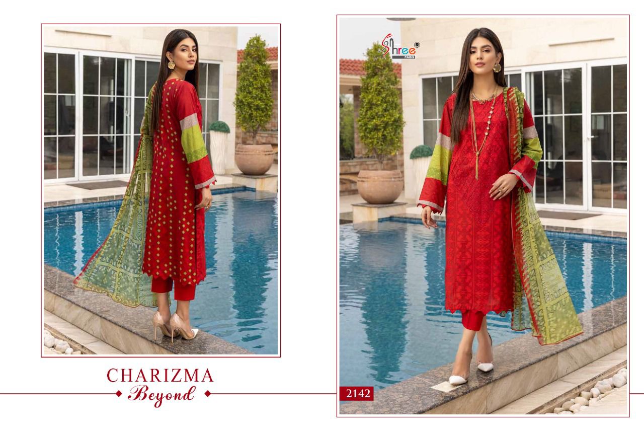 shree fab Charizma Beyond cotton catchy look salwar suit with chiffon dupatta catalog