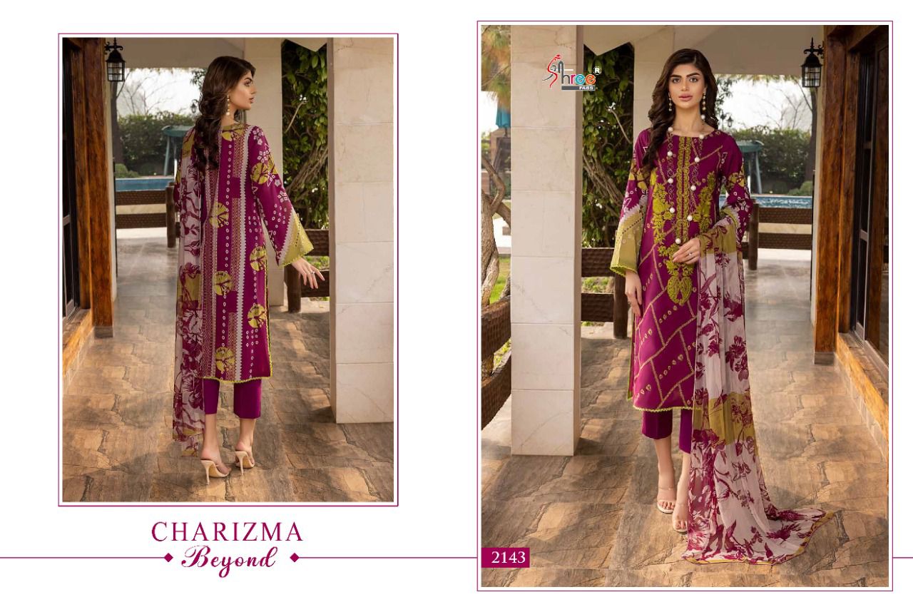 shree fab Charizma Beyond cotton catchy look salwar suit with chiffon dupatta catalog