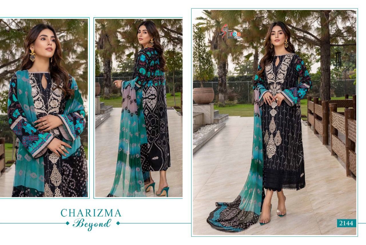 shree fab Charizma Beyond cotton catchy look salwar suit with chiffon dupatta catalog